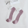 Custom Fashion Candy Color No Show Dozen White Cotton Simple Sport Socks Women Low Ankle